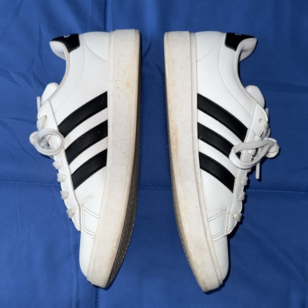 Adidas Classic Leather Grand Court B&W Sneakers Women’s Sz 8.5! - Picture 4 of 8